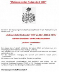 Maibaumstellen Radensdorf 2009