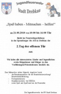 Tag der offenen Tür der Jugendfeuerwehr Stadt Drebkau