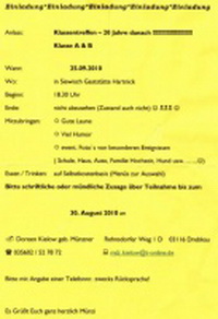 Klassentreffen - 20 Jahre danach
