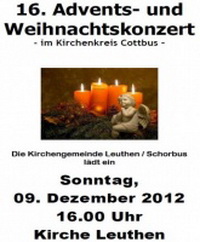 16. Advents- und Weihnachtskonzert in Leuthen
