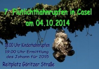 Flutlicht- Hahnrupfen in Casel