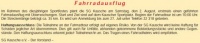 Fahrradausflug im Rahmen des Sportfestes der SG Kausche