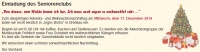 Einladung des Seniorenclubs „Von drauss, vom Walde komm ich her, Ich muss euch sagen es weihnachtet sehr ...“