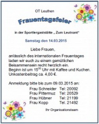 Frauentagsfeier