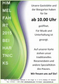 Himmelfahrt 2015 bei Hartnicks
