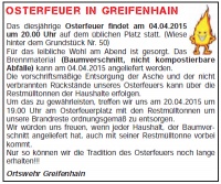OSTERFEUER IN GREIFENHAIN