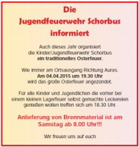 OSTERFEUER IN SCHORBUS