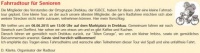 Fahrradtour für Senioren