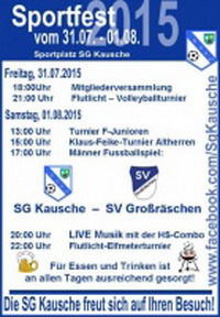 Sportfest Kausche u.a.m. einem Live-Auftritt der HS-Combo