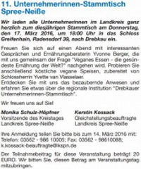 11. Unternehmerinnen-Stammtisch Spree-Neiße