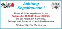 Kegelfreunde aufgepasst !