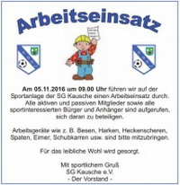 Arbeitseinsatz Sportanlage SG Kausche