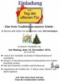 Einladung zum Adventssingen