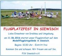 Flugplatzfest in Siewisch – Modellflugplatzgelände
