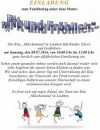 Familientag der Kita „Märchenland“ in Leuthen