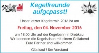 Kegeln des IGBCE – Ortsgruppe Drebkau e.V