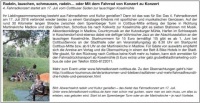Radeln, lauschen, schmausen, radeln… oder Mit dem Fahrrad von Konzert zu Konzert