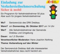 Einladung zur Verkehrsteilnehmerschulung - Sicher & mobil