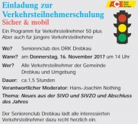 Verkehrsteilnehmerschulung Seniorenclub Drebkau Markt 10, DRK-Begenungsstätte Drebkau/Herr Nothing