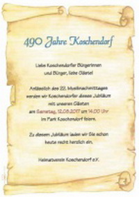 490 Jahre Koschendorf