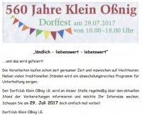 Dorffest - 560 Jahre Klein Oßnig