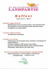 Raus aufs Land am 10.+11. Juni zum Hoffest