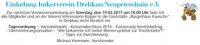 Einladung Imkerverein Drebkau/Neupetershain e.V