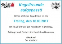 Kegeln des IGBCE – Ortsgruppe Drebkau e.V