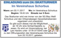 EINLADUNG zum 24. SKATTURNIER