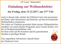Senioren-Weihnachtsfeier OT Casel-Illmersdorf