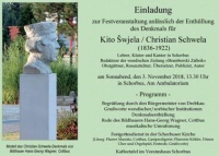 Festveranstaltung Enthüllung des Denkmals Christian Schwela