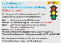 Verkehrsteilnehmerschulung, Markt 10 – DRK Begegnungsstätte, Herr Nothing