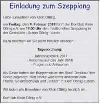 Szeppiang, Dorfclub Klein Oßnig e.V