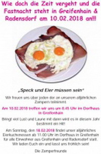 Fastnacht in Greifenhain und Radensdorf
