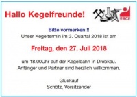 Kegeltermin IGBCE