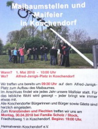 Maibaustellen und Maifeier in Koschendorf