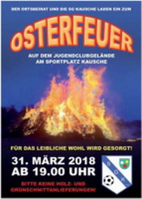 Osterfeuer in Kausche