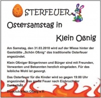 Osterfeuer in Klein Oßnig