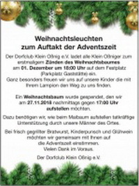 Zünden des Weihnachtsbaumes