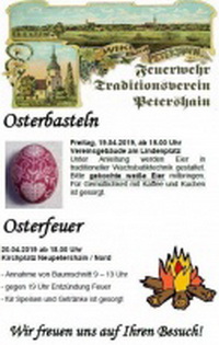 Osterfeuer in Neupetershain