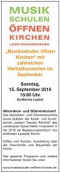 Musikschulen öffnen Kirchen