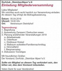 Mitgliederversammlung