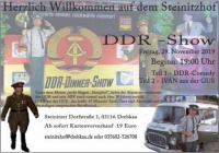Kabarett „DDR Comedy-Show und IVAN aus der GUS“ (Kartenvorverkauf im Steinitzhof 035602-526708)