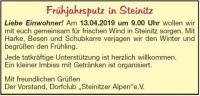 Frühjahrsputz in Steinitz