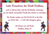 Zampern in Drebkau, Hortkinder der Kita „Sonnenschein“