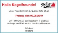 Kegeltermin IGBCE