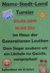 Name-Stadt-Land Turnier