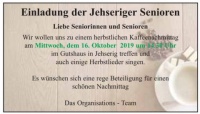 Kaffeenachmittag Senioren Jehserig