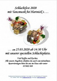 Schlachtefest  2020 mit Tanzmusik