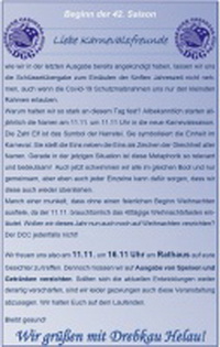 DCC Novemberveranstaltungen